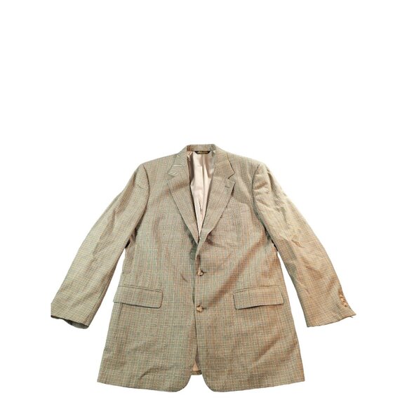 Brooks Brothers Blazer Men Sz 44 L Plaid Office Formal Designer Italy Workwear‎ - Picture 4 of 11